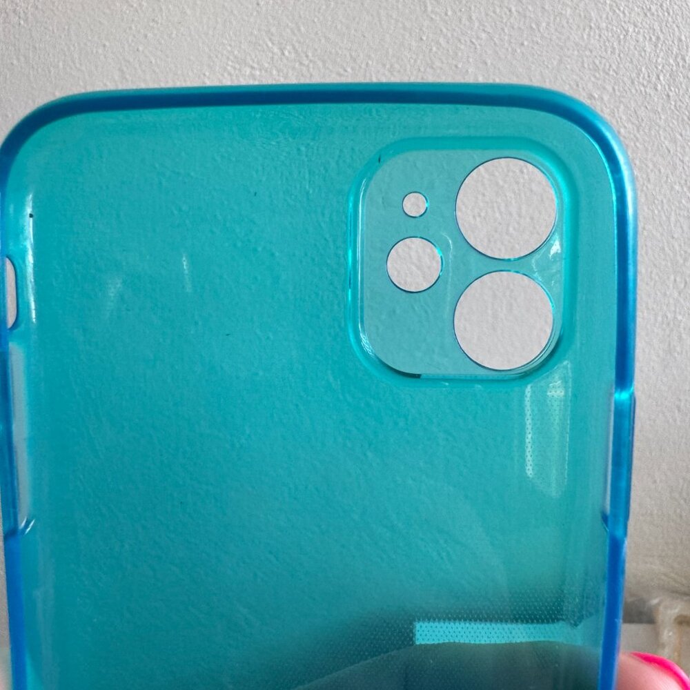 Transparent Blue Case for iPhone 11 – Soft TPU Cover - Picture 3 of 5